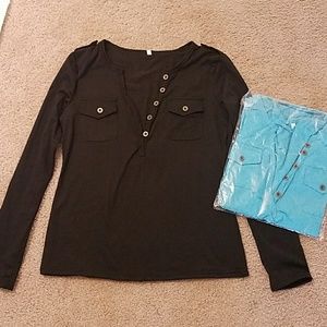 Pair of long sleeve tops